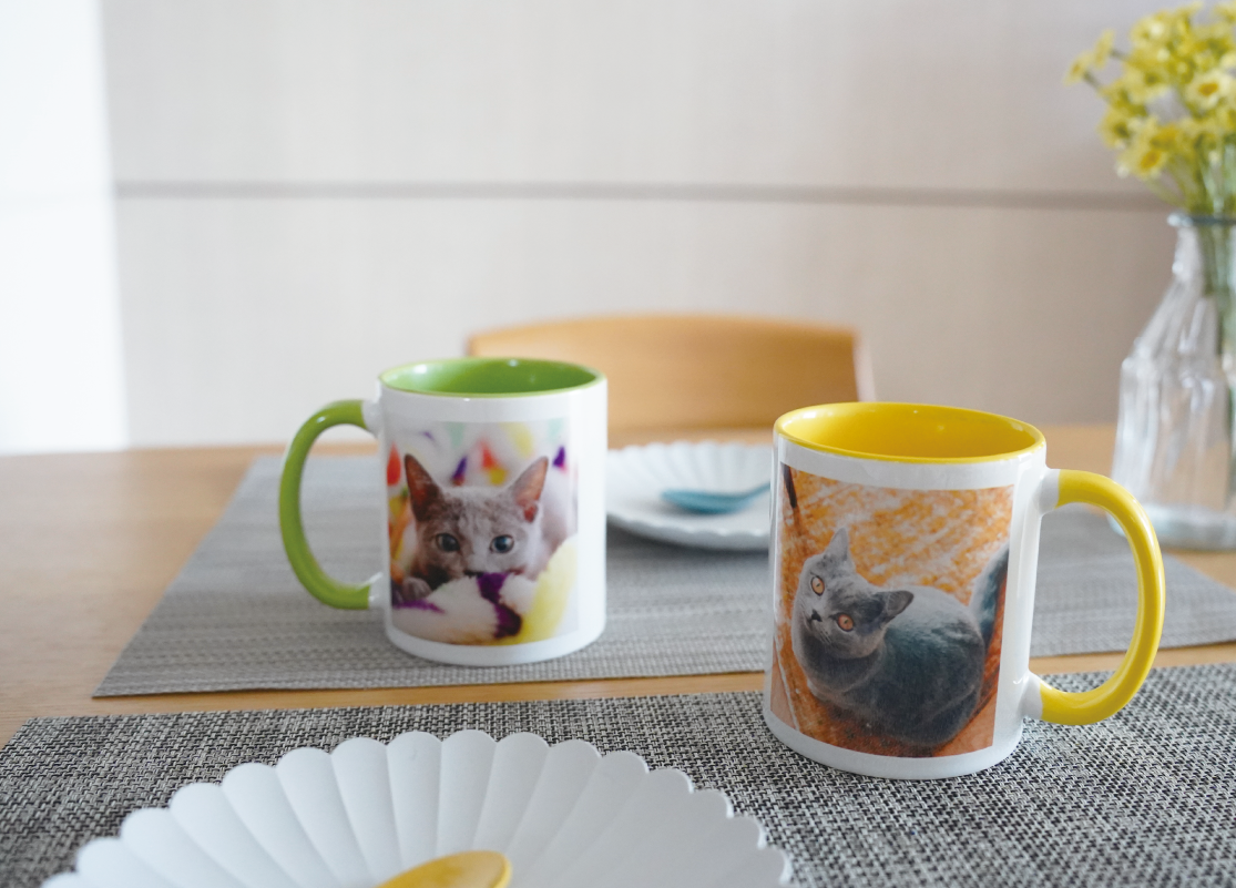 猫ちゃんのマグカップの写真
