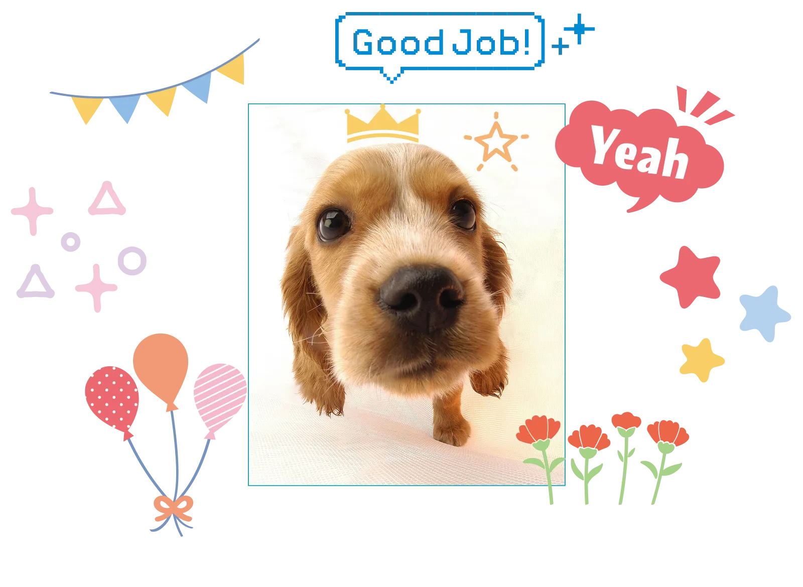 スタンプやテキストを追加してグッズデザインをカスタマイズする操作例