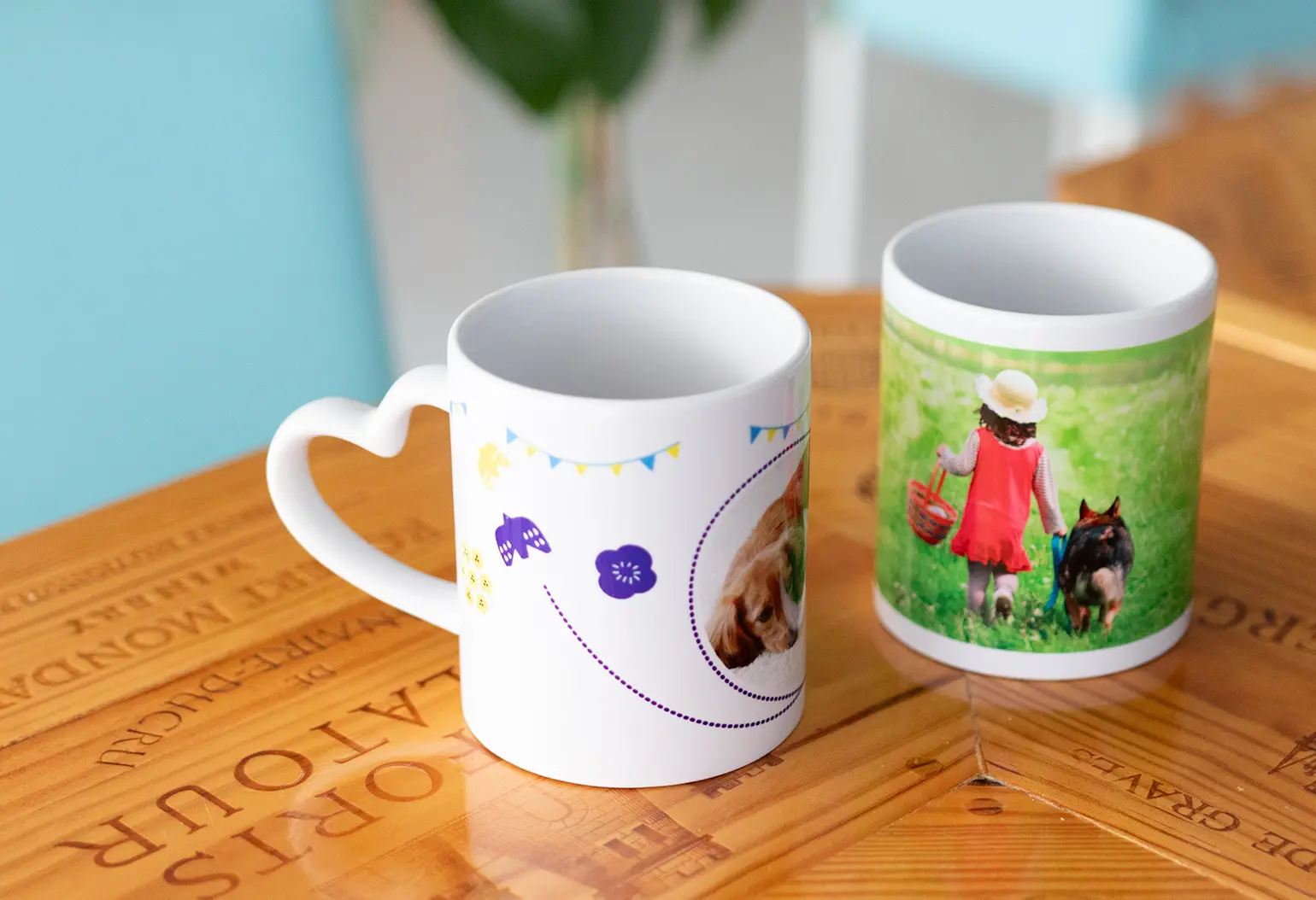 ハートハンドルマグカップ